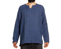 PANASIAM Farmerhemd Blau/Lila/Dunkelblau