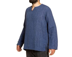 PANASIAM Farmerhemd Blau/Lila/Dunkelblau