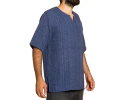 PANASIAM Farmerhemd Blau/Lila