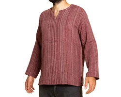 PANASIAM Farmerhemd Dunkelrot/Rot/Bordeaux