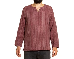 PANASIAM Farmerhemd Dunkelrot/Rot/Bordeaux