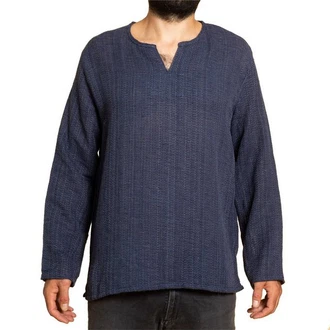 PANASIAM Farmerhemd Dunkelblau/Blau/Lila