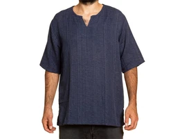 PANASIAM Farmerhemd Dunkelblau/Blau/Lila