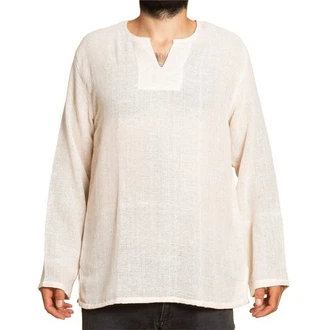 PANASIAM Farmerhemd Weiß/Beige/Creme
