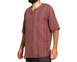 PANASIAM Farmerhemd Dunkelrot/Rot/Bordeaux