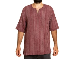 PANASIAM Farmerhemd Dunkelrot/Rot/Bordeaux