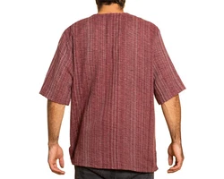 PANASIAM Farmerhemd Dunkelrot/Rot/Bordeaux