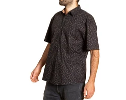 PANASIAM Kurzarmhemd Braun/Schwarz/Dunkelbraun/Dunkelrot