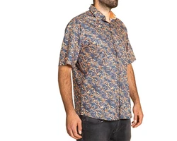 PANASIAM Kurzarmhemd Blau/Braun/Rot/Hellblau