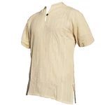 PANASIAM Fischhemd Ben Weiß/Khaki/Beige
