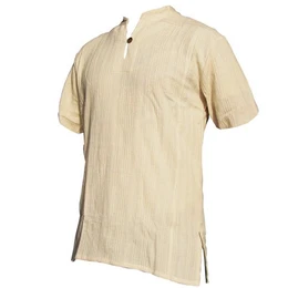 Kurzarmhemd Fischerhemd Ben aus hochwertiger Baumwolle mit Holzknopf Herren Bequemes Freizeithemd Fisherman Shirt