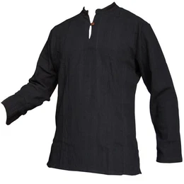 Kurzarmhemd Fischerhemd Ben aus hochwertiger Baumwolle mit Holzknopf Herren Bequemes Freizeithemd Fisherman Shirt