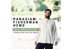 PANASIAM Kurzarmhemd Fischerhemd Ben Weiß