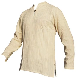 Kurzarmhemd Fischerhemd Ben aus hochwertiger Baumwolle mit Holzknopf Herren Bequemes Freizeithemd Fisherman Shirt