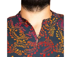 PANASIAM Kurzarmhemd Herren Hemd Freizeithemd Dunkelrot/Lila/Mischfarben/Bordeaux