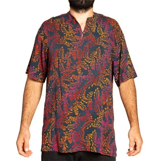 PANASIAM Kurzarmhemd Herren Hemd Freizeithemd Dunkelrot/Lila/Mischfarben/Bordeaux