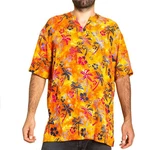 PANASIAM Kurzarmhemd Herren Hemd Freizeithemd Gelb/Orange PANASIAM Kurzarmhemd Herren Hemd Freizeithemd Gelb/Orange