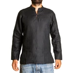 PANASIAM Fischerhemd Fischerhemd Herren Freizeithemd Fisherman Shirt Dunkelgrau/Schwarz/Rot/Beige/Grün