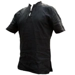 PANASIAM Fischerhemd Fischerhemd Herren Freizeithemd Fisherman Shirt Schwarz/Dunkelblau