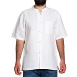 PANASIAM Kurzarmhemd Fischerhemd Fisherman Shirt Weiß/Creme