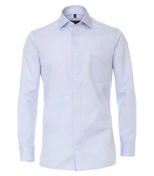 CASAMODA Langarmhemd Comfort Fit Hellblau/Blau