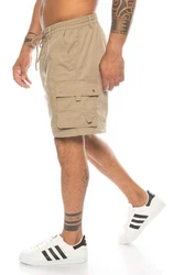 Kendindza Collection Cargobermudas Cargo Taschen Abnehmbare Beine Herren (Bermudas) Khaki/Beige