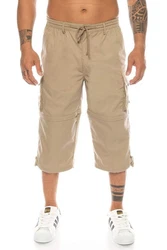 Kendindza Collection Cargobermudas Cargo Taschen Abnehmbare Beine Herren (Bermudas) Khaki/Beige