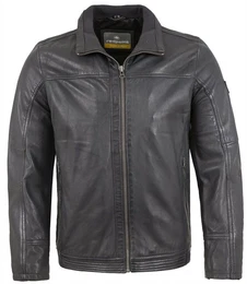 Lederjacke Benjamin - Herren Lederjacke Lammnappa anthra