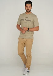 Jack & Jones T-Shirt JJHILL TEE SS CREW NECK Khaki/Braun/Dunkelgrün