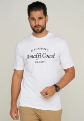 Jack & Jones T-Shirt JJHILL TEE SS CREW NECK Weiß/Grau