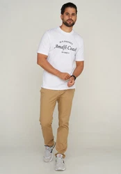 Jack & Jones T-Shirt JJHILL TEE SS CREW NECK Weiß/Grau
