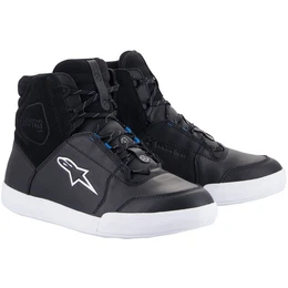 Chrome Drystar Motorradschuhe Schwarz / Weiss / Blau Motorradstiefel (Packung, Antistatische und l- und Benzinfeste Sohle)