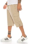 Kendindza Collection Cargoshorts Bermudas Herren 3/4 Hose Cargo Sommer Khaki/Beige