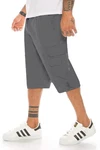 Kendindza Collection Cargoshorts Bermudas Herren 3/4 Hose Cargo Sommer Hellgrau/Dunkelgrau/Grau/Khaki