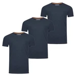 riverso Basic T-Shirt RIVLenny Regular Fit 3er Pack Dunkelblau/Blau