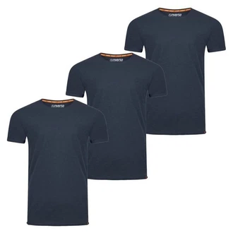 riverso Basic T-Shirt RIVLenny Regular Fit 3er Pack Dunkelblau/Blau