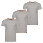 riverso Basic T-Shirt RIVLenny Regular Fit 3er Pack Khaki/Grau/Beige/Hellgrau/Braun