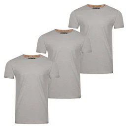 T-Shirt Herren Basic Shirt RIVLenny Regular Fit (3-tlg) Kurzarm Tee Shirt mit Rundhalsausschnitt aus 100% Baumwolle