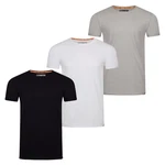 riverso Basic T-Shirt RIVLenny Regular Fit 3er Pack Beige/Weiß/Grau/Rot/Creme