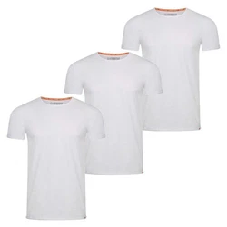riverso Basic T-Shirt RIVLenny Regular Fit 3er Pack Weiß/Creme/Rot/Orange