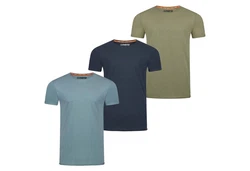 riverso Basic T-Shirt RIVLenny Regular Fit 3er Pack Dunkelgrün/Hellblau/Khaki/Grün/Türkis