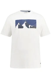 T-Shirt T-Shirt Halbarm Mountain Print Rundhals