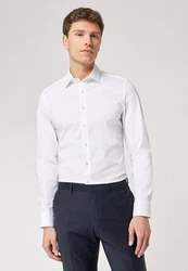 Roy Robson Businesshemd Extra Slim Fit Weiß/Creme/Grau