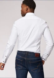 Roy Robson Businesshemd Extra Slim Fit Weiß/Creme/Schwarz