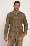 JP1880 Lederjacke Janker Tracht Dunkelgrün/Braun/Khaki