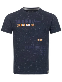 Geographical Norway Kurzarmshirt Dunkelblau/Lila Geographical Norway Kurzarmshirt Dunkelblau/Lila