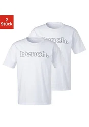 Bench. Loungewear T-Shirt mit Logoprint Weiß/Beige/Creme/Schwarz