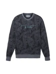 TOM TAILOR Sweatshirt Grau/Dunkelblau/Blau/Hellblau