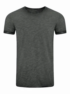 Riverso Herren Basic T-Shirt RIVMatteo Regular Fit Kurzarm Dunkelgrau/Grau/Hellgrau/Dunkelgrün