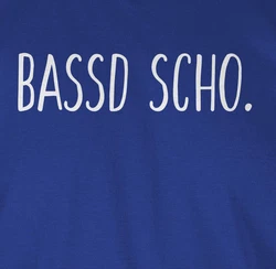 Shirtracer T-Shirt Bassd scho Sprüche Statement Blau/Dunkelblau/Gold